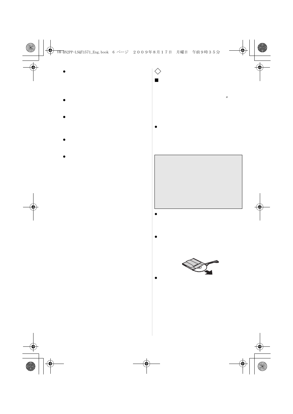 About the disc, Important notice | Panasonic VW-BN2PP User Manual | Page 6 / 24