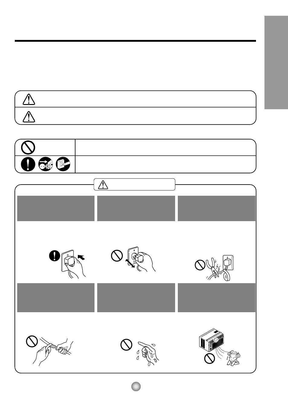 Mesures de securite, Mesures de sécurité, Mesures d e sécurité | Attention, Avertissement | Panasonic CW-C53GK User Manual | Page 13 / 36