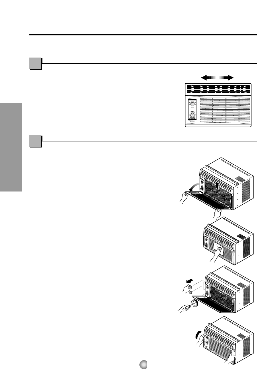 Direction de l'air, Nettoyage et entretien, Nettoyage et entretien direction de l'air | Instructions d’utilisation | Panasonic CW-C53GK User Manual | Page 16 / 36