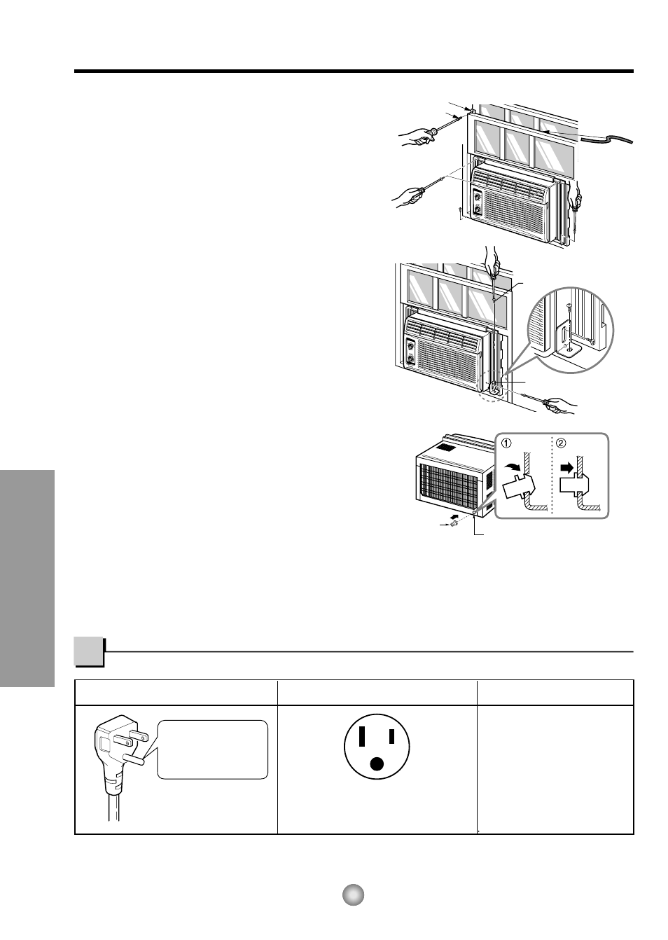 Mesures de securite electrique, Mesures de sécurité électrique, Instructions d'installation | C. comment fixer le tuyau d'évacuation, Retrait de l'appareil, Utilisation de cordons prolongateurs | Panasonic CW-C53GK User Manual | Page 20 / 36