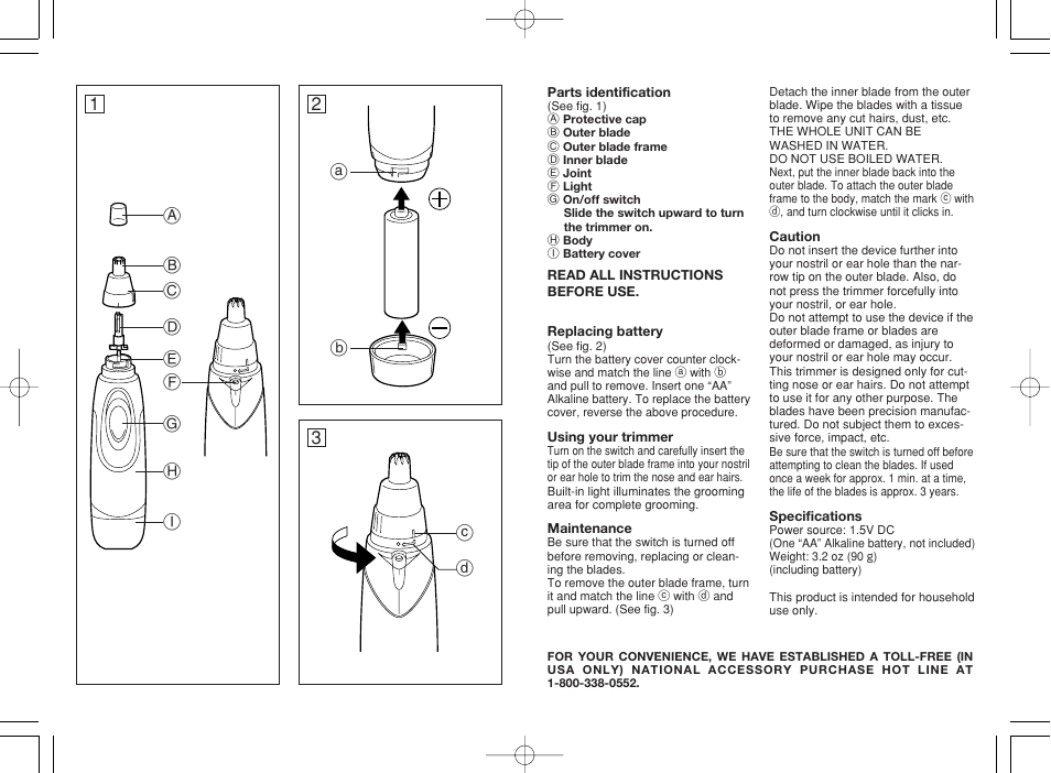 Panasonic ER421 User Manual | Page 2 / 2