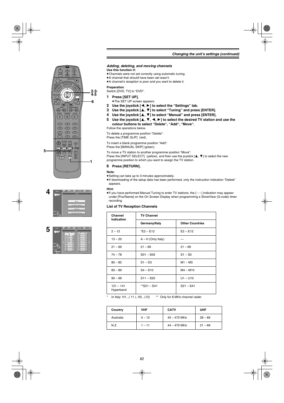 Panasonic DMR-E20 User Manual | Page 82 / 95