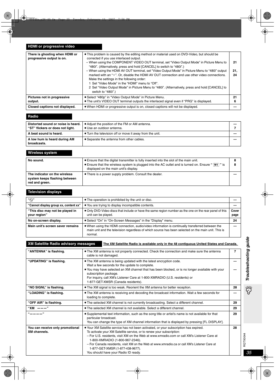 Panasonic SC-PT753 User Manual | Page 35 / 40