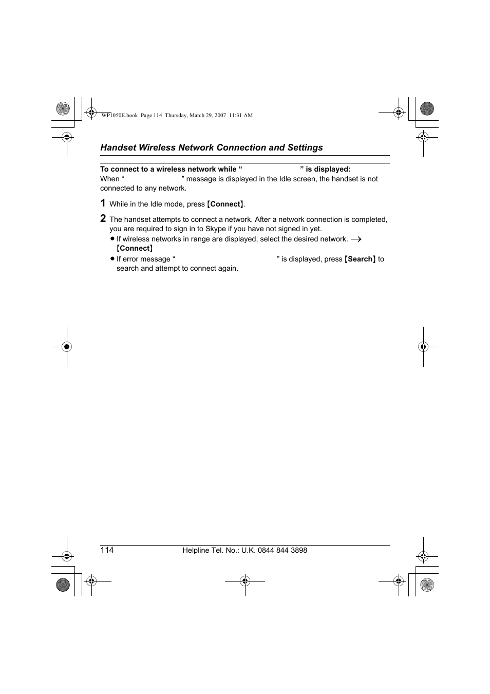 Panasonic KW-WP1050E User Manual | Page 114 / 240