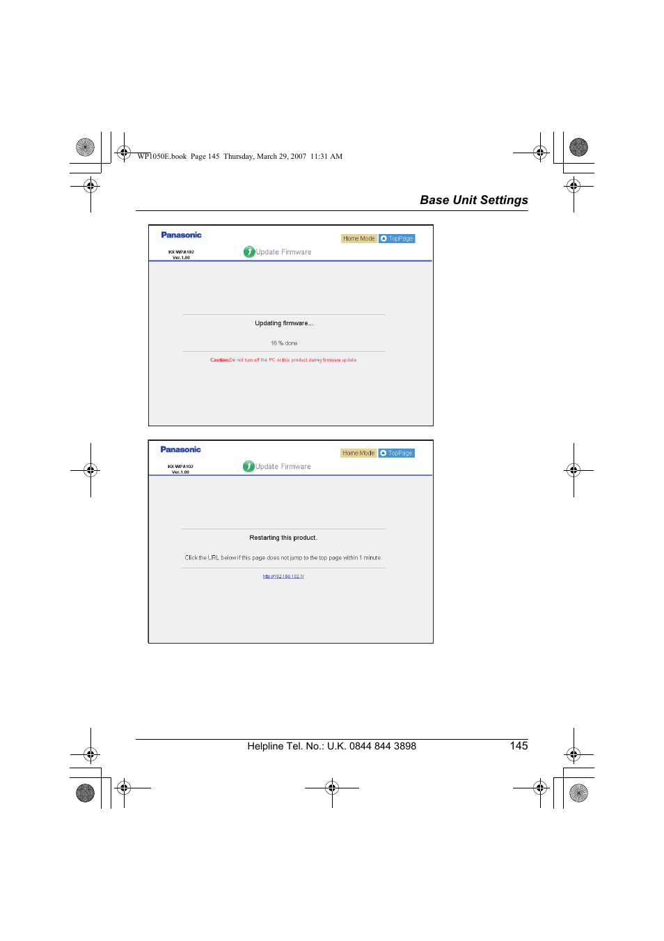 Panasonic KW-WP1050E User Manual | Page 145 / 240