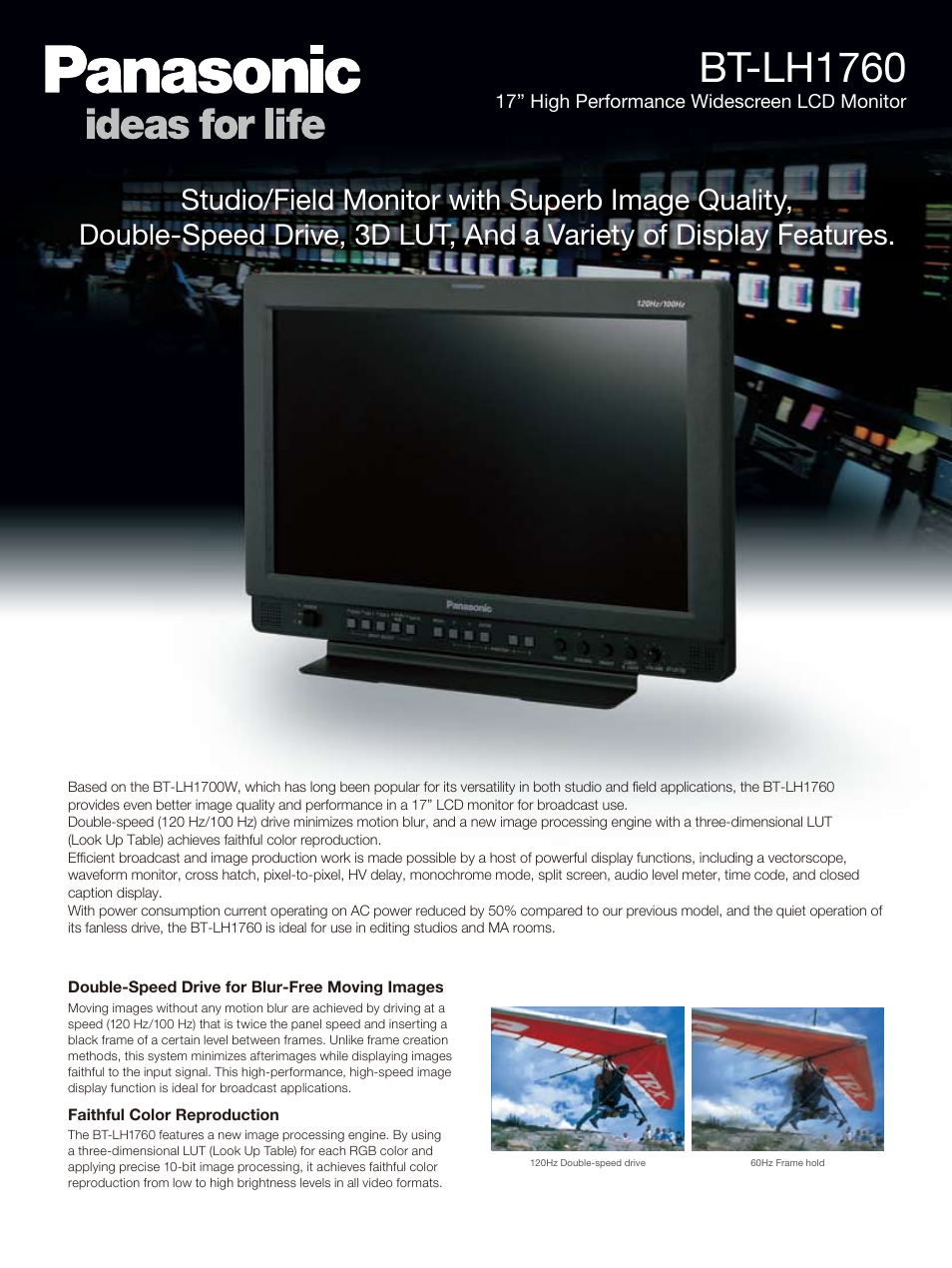 Panasonic BT-LH1760 User Manual | 2 pages