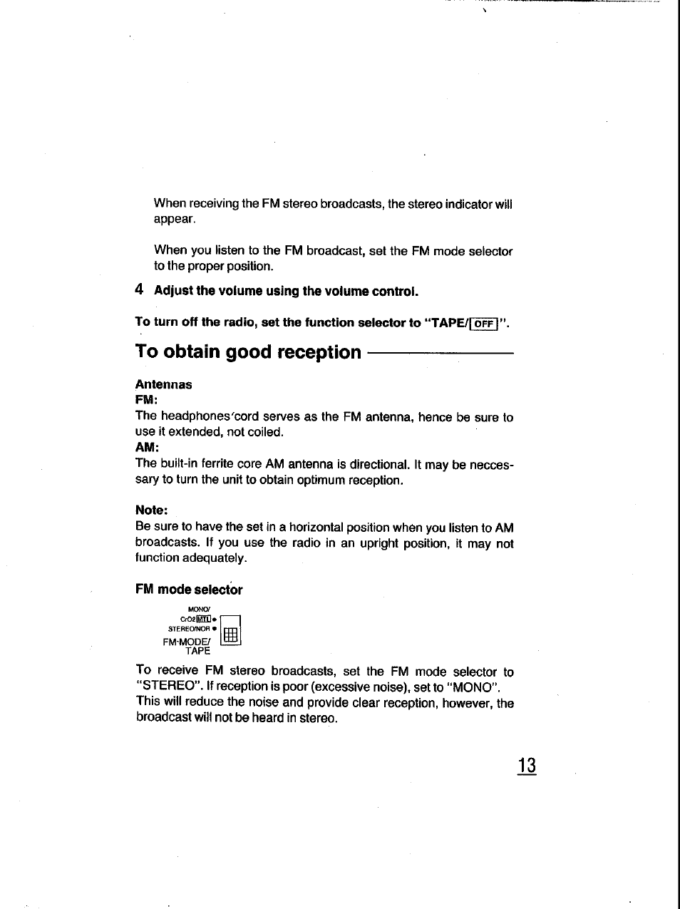 Panasonic RQ-V185 User Manual | Page 13 / 19