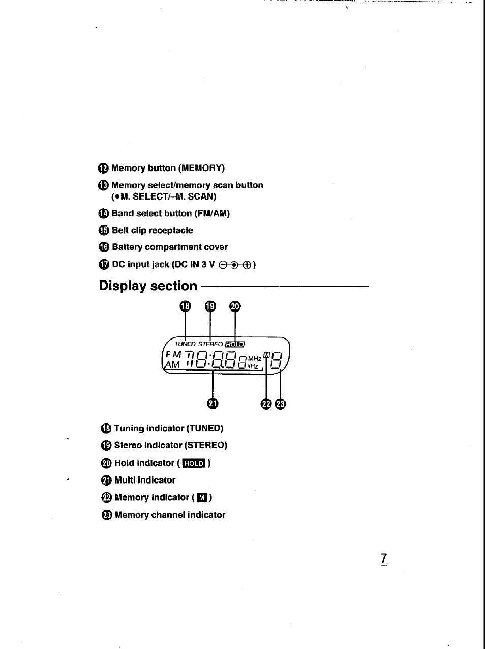 I!mm | Panasonic RQ-V185 User Manual | Page 7 / 19