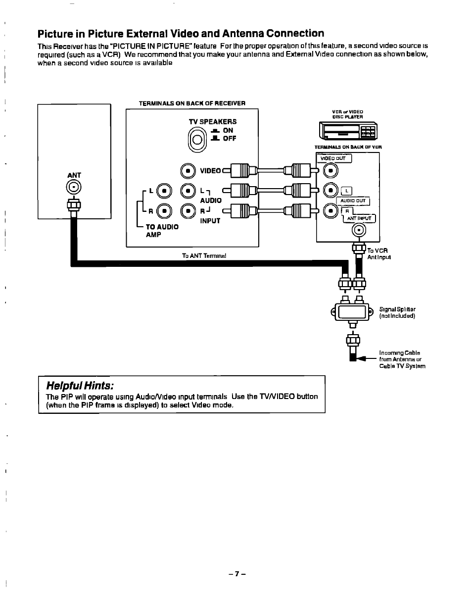 Helpful hints | Panasonic CT-27S20 User Manual | Page 7 / 40