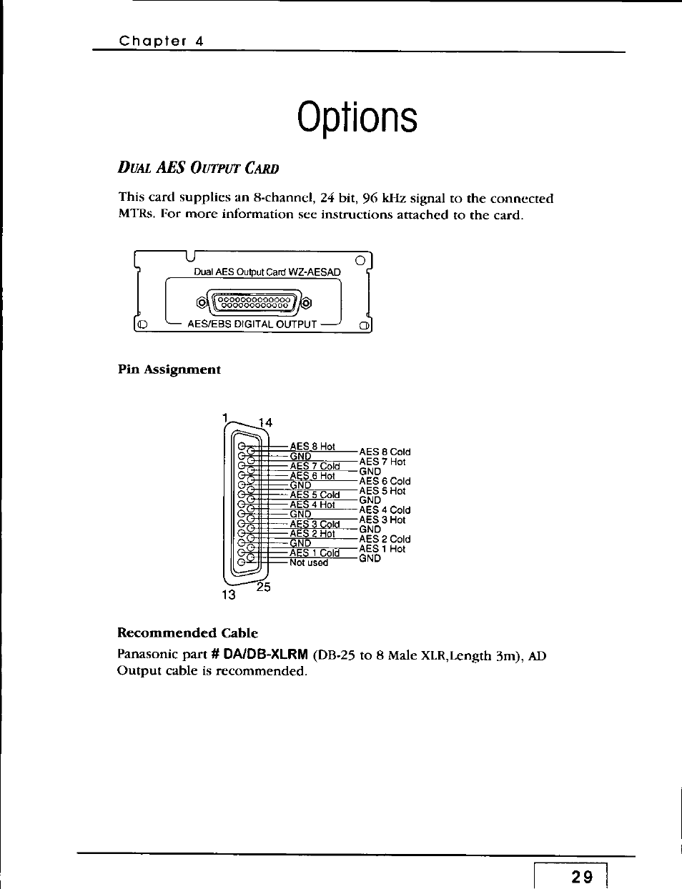 Options | Panasonic WZ-AD96 User Manual | Page 28 / 50