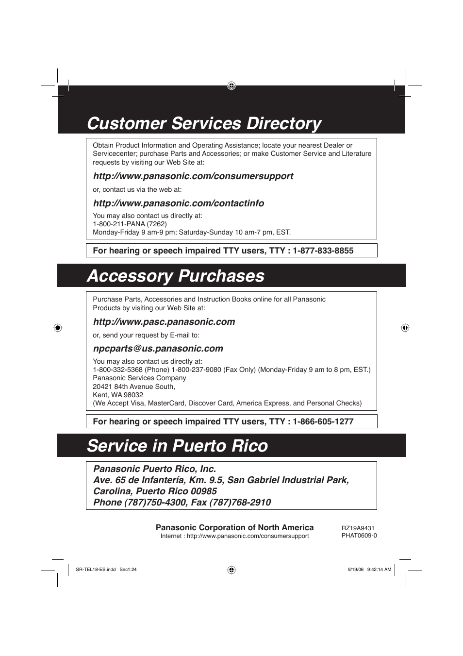 Panasonic SR-TEL18 User Manual | Page 24 / 24