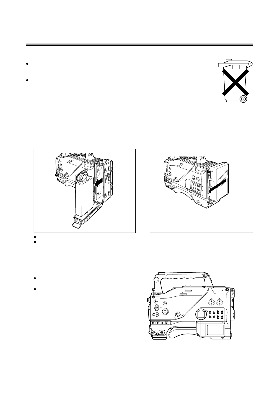 Precautions for use, Attention/attentie, 1 (e) | Battery/batterij au-bp402 | Panasonic AG-DVC 200E User Manual | Page 2 / 44