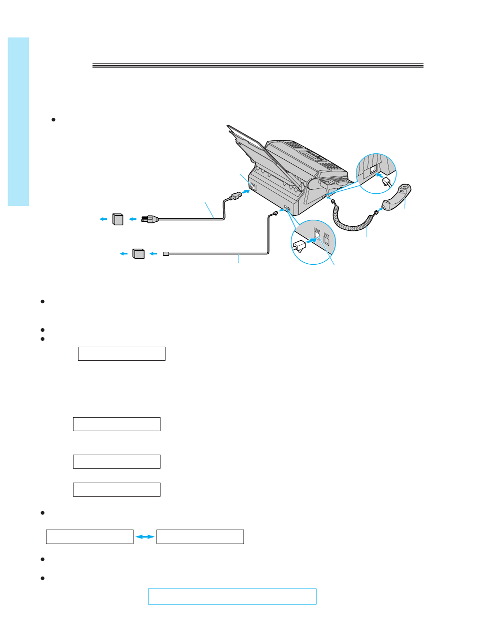 Connecting the telephone line and the power outlet, Quick start | Panasonic KX-FP195 User Manual | Page 10 / 80