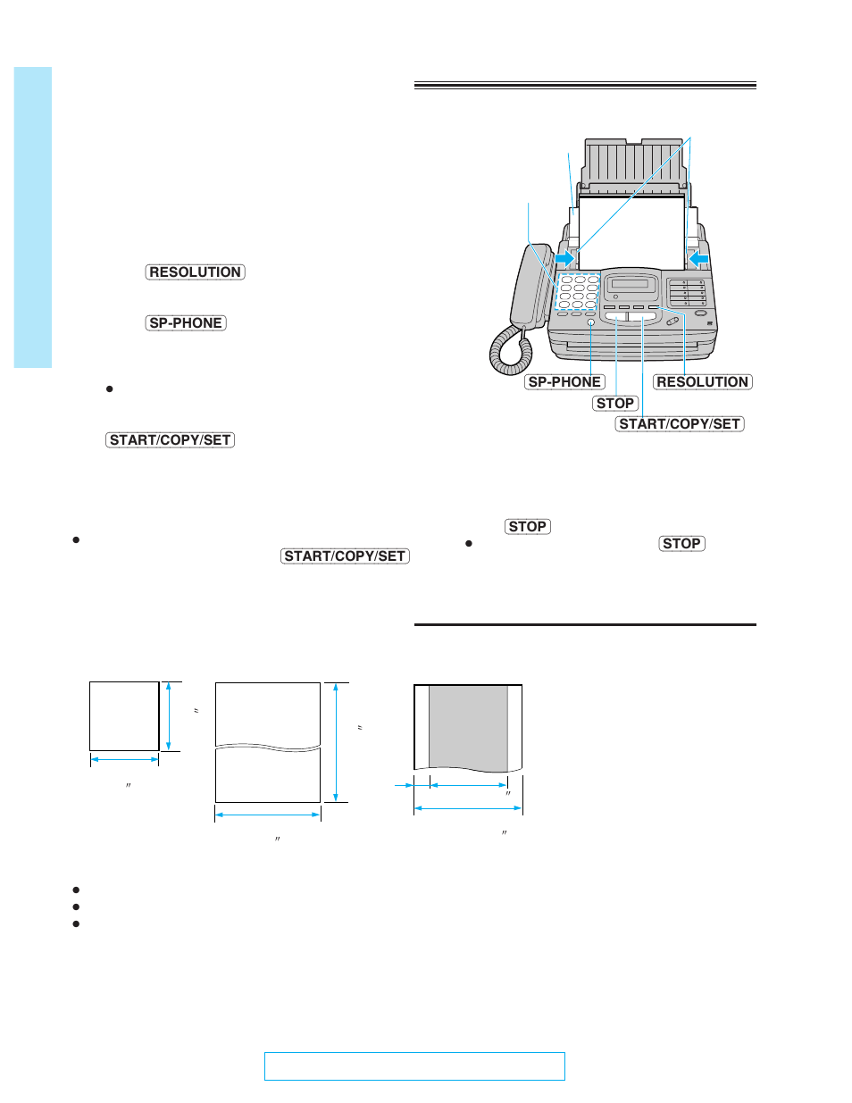 Transmitting documents, Quick start, Documents the unit can feed | Panasonic KX-FP195 User Manual | Page 18 / 80