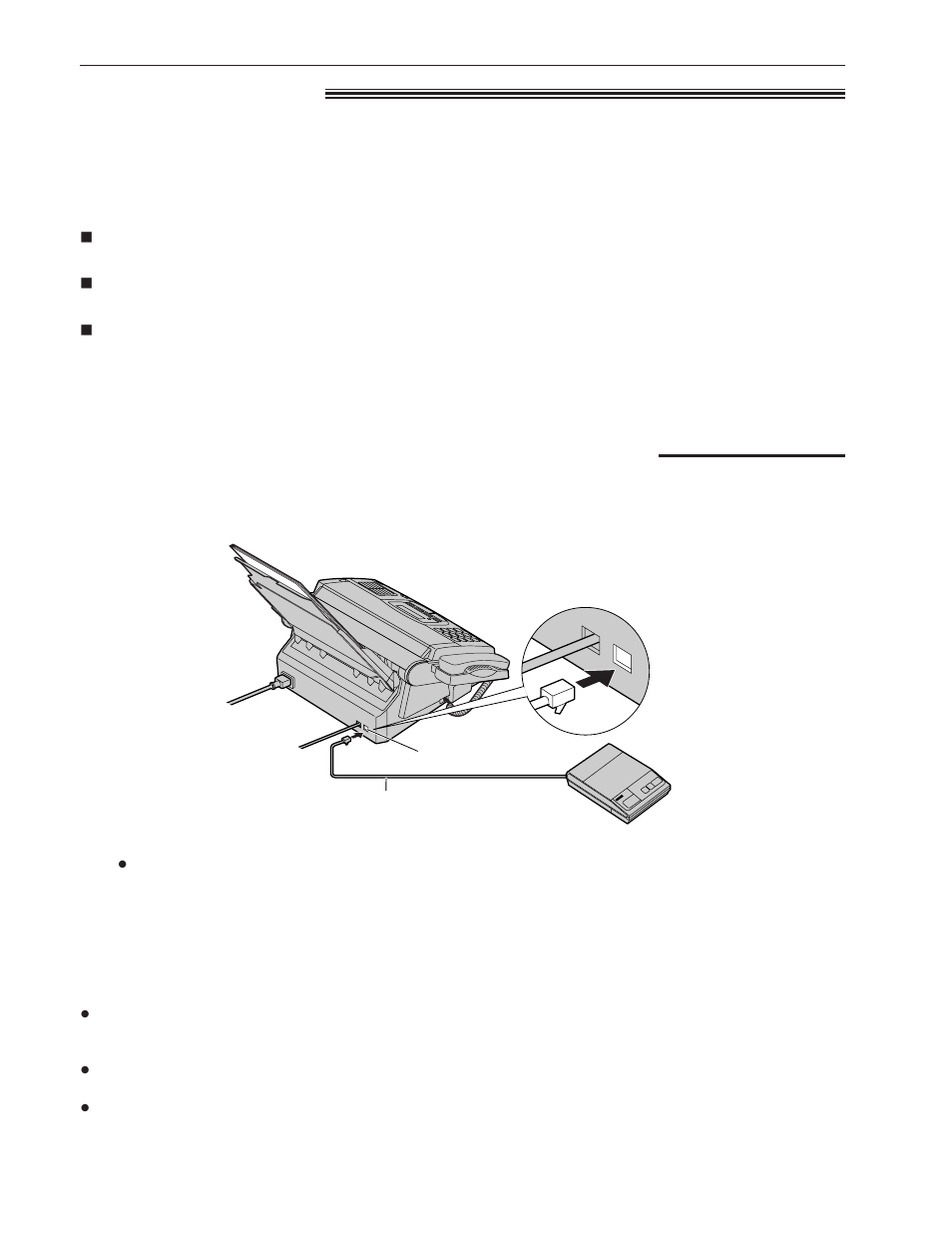 Special receiving modes, Ext.tam mode, Connecting a telephone answering machine | Panasonic KX-FP195 User Manual | Page 22 / 80