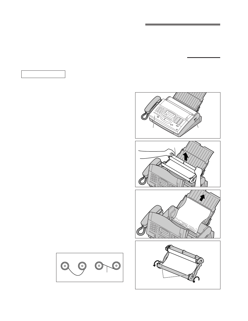 Clearing a recording paper jam, When paper has jammed under the film cartridge | Panasonic KX-FP195 User Manual | Page 64 / 80