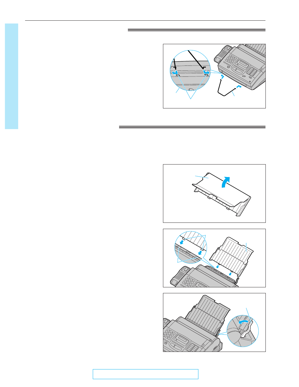 Installation, Installing the diverter, Installing the paper | Quick start | Panasonic KX-FP195 User Manual | Page 8 / 80