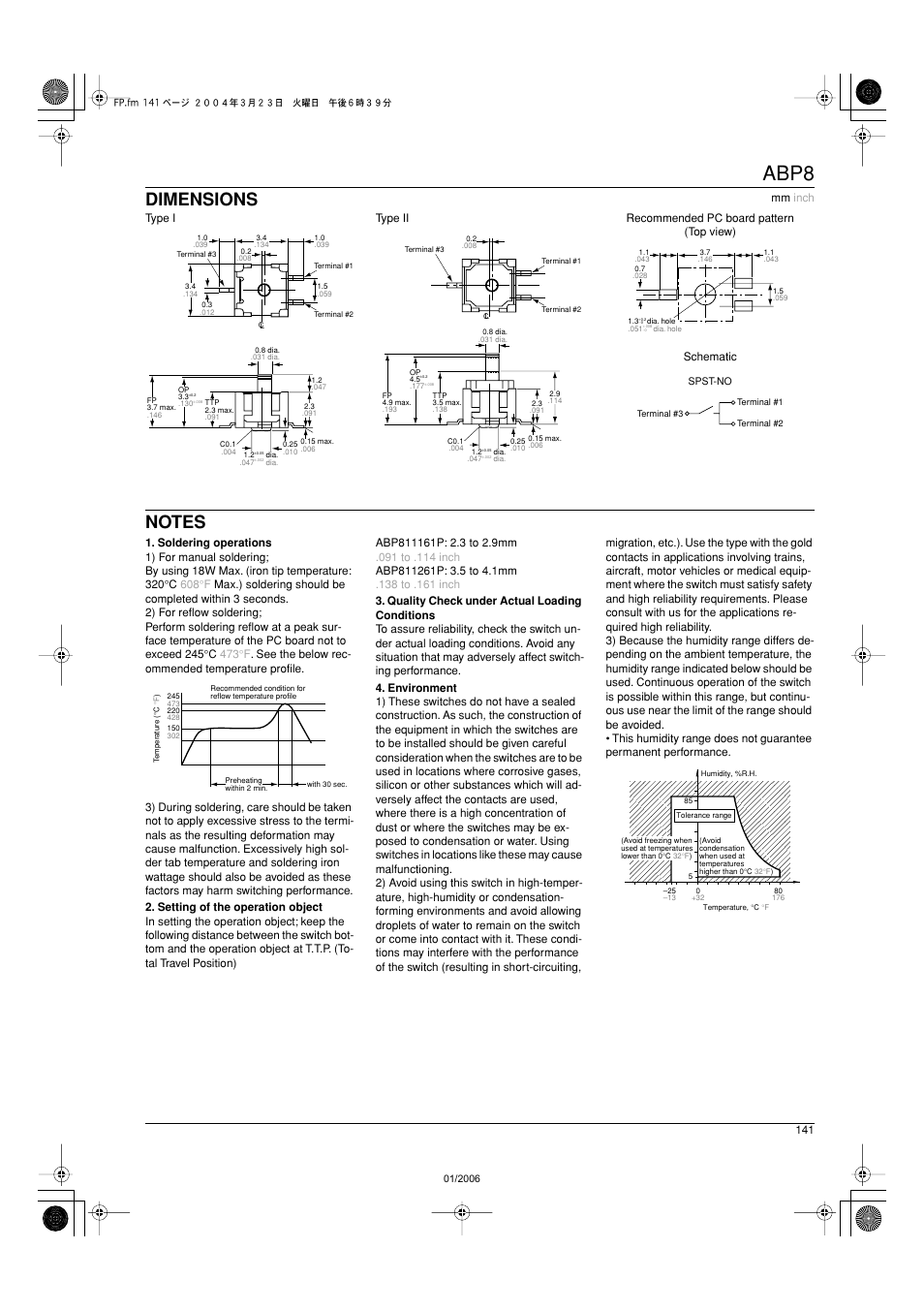 Abp8, Dimensions | Panasonic FP (ABP8) User Manual | Page 2 / 2