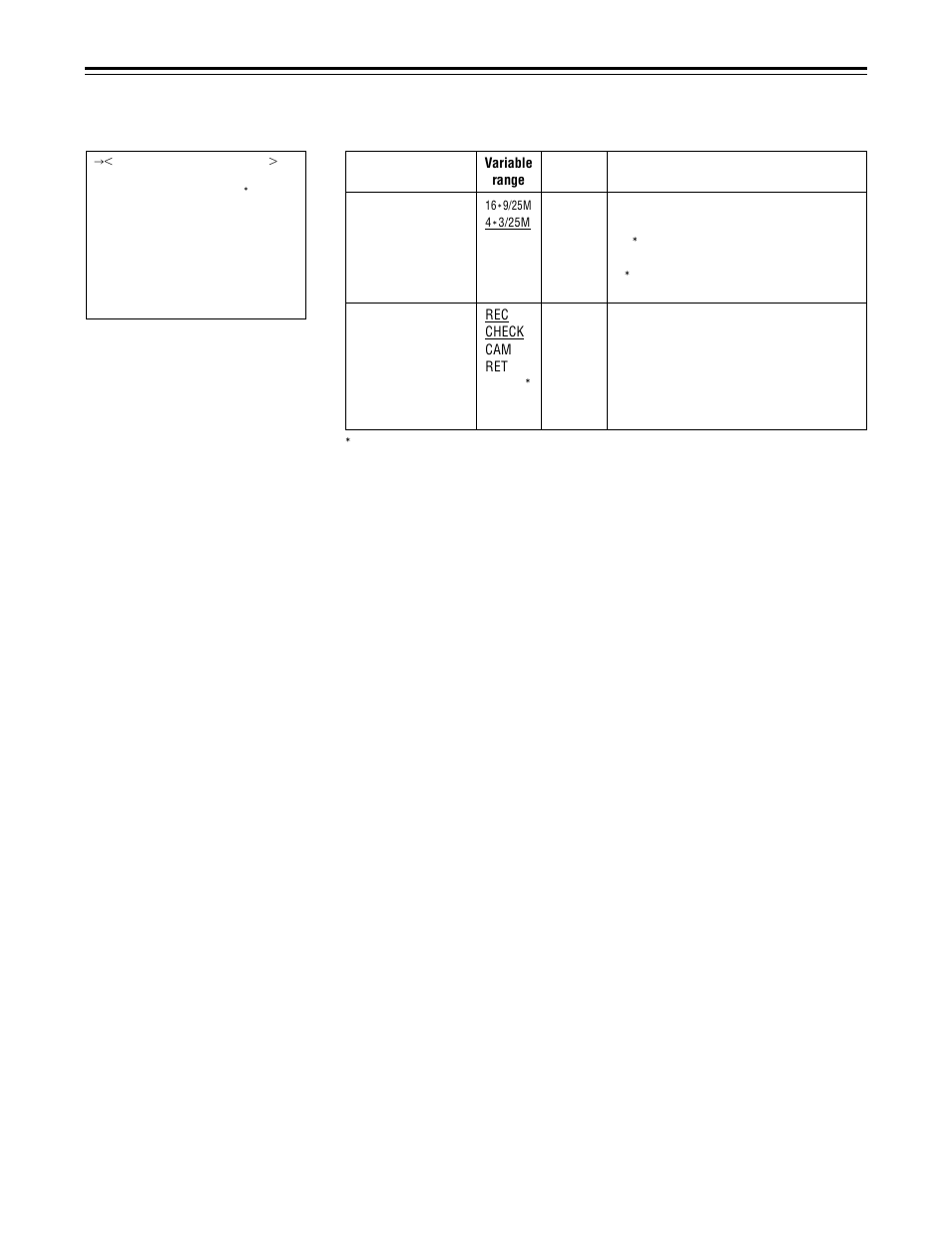 Rec (aspect)/ret screen | Panasonic AJ-D610WBp User Manual | Page 133 / 160