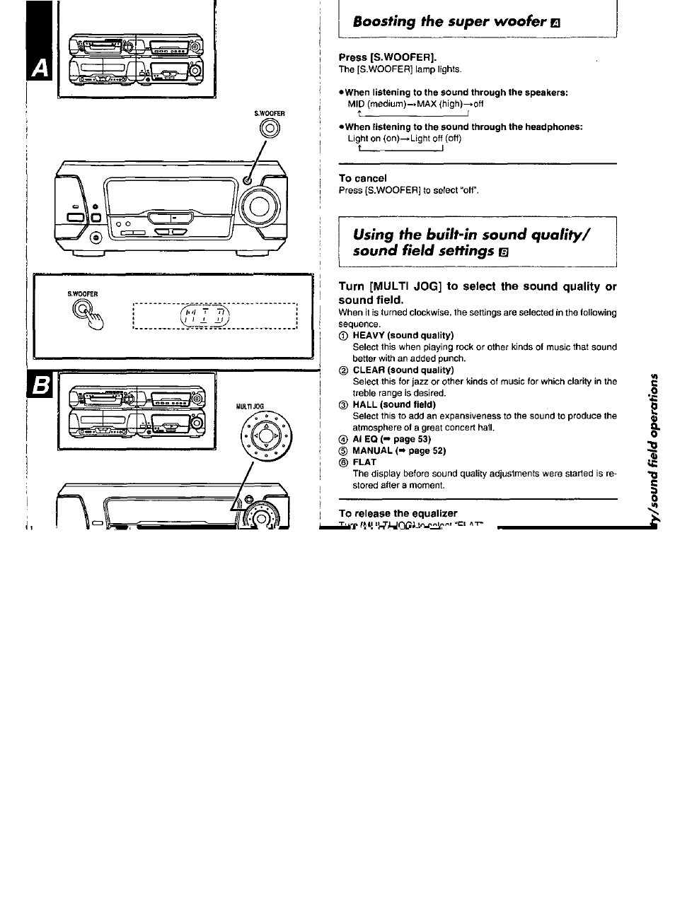 Boosting the super woofer q, Boosting the super woofer | Panasonic SC-DV100 User Manual | Page 51 / 68