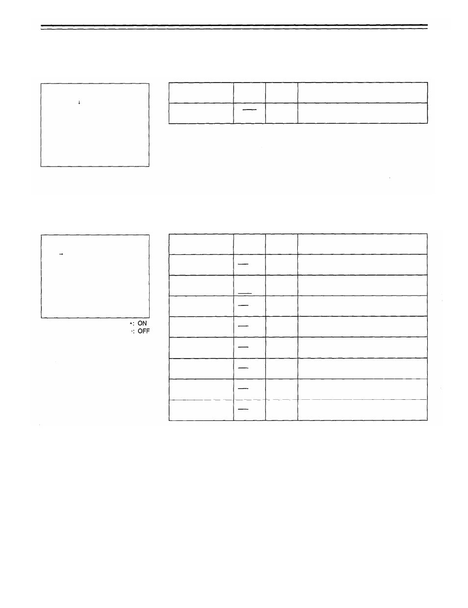 Setting menu screens, Camera id screen, Shutter speed screen | Panasonic AJ-D700P User Manual | Page 104 / 136