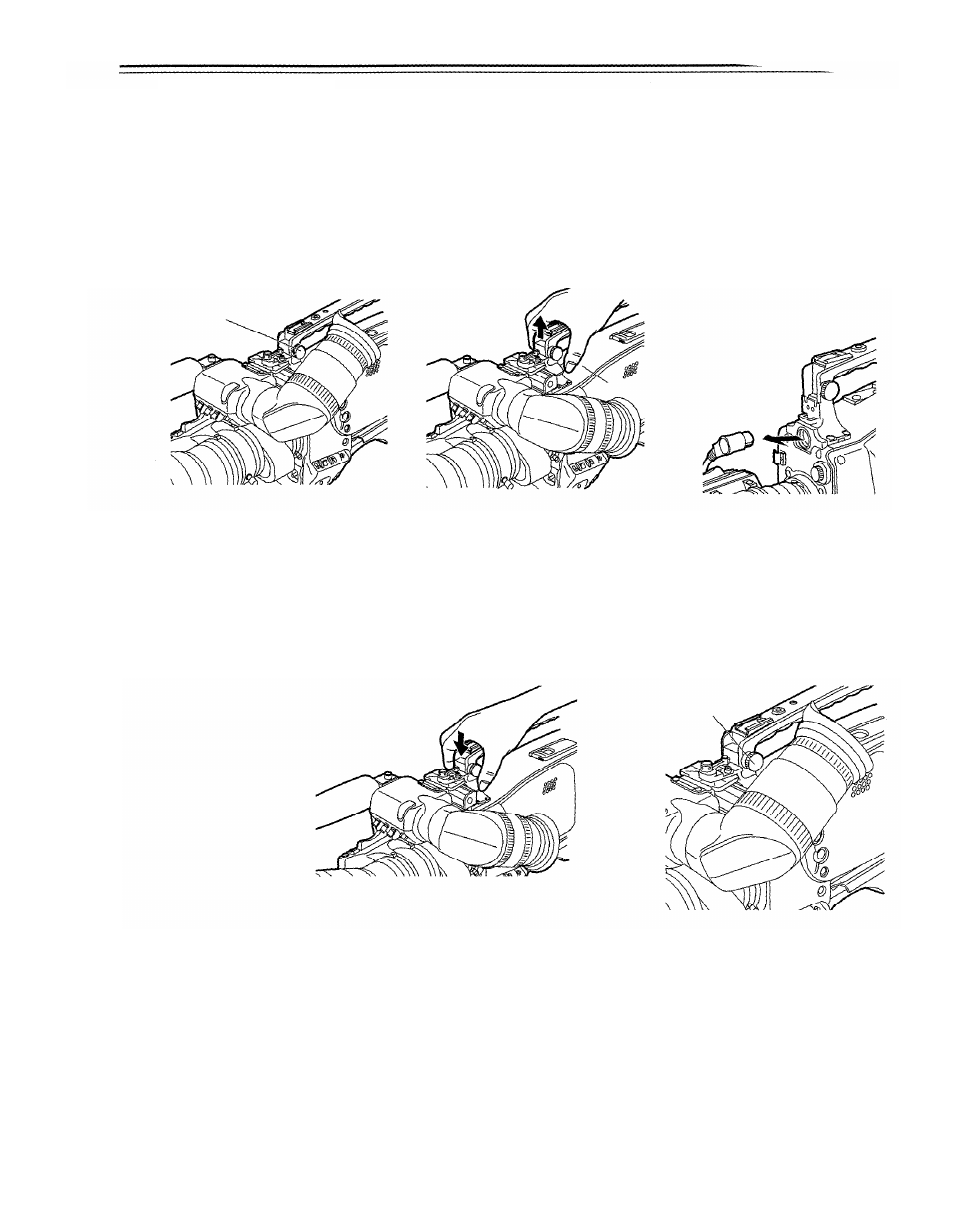 Detaching the viewfinder, Adjusting the viewfinder | Panasonic AJ-D700P User Manual | Page 36 / 136