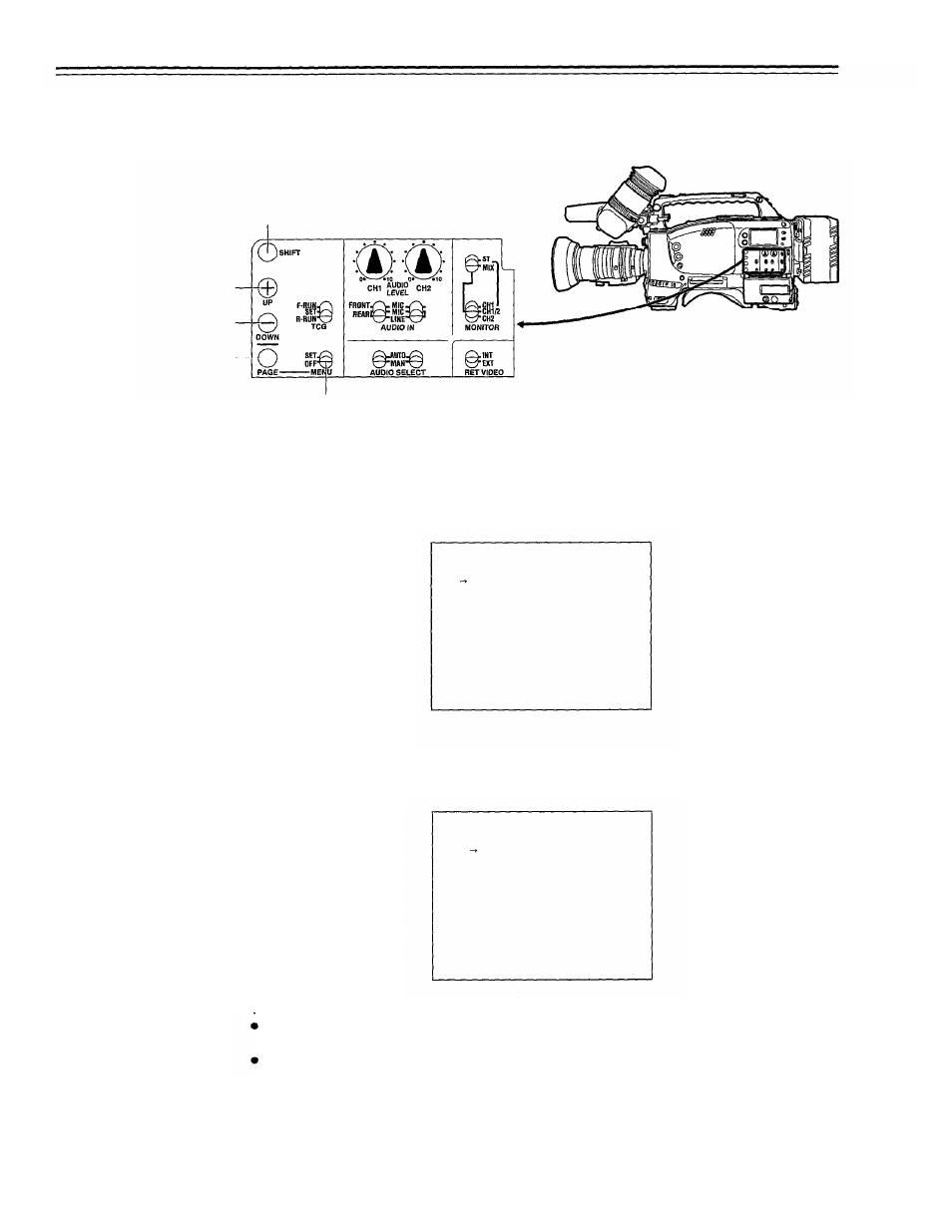 Basic setting menu operations | Panasonic AJ-D700P User Manual | Page 49 / 136