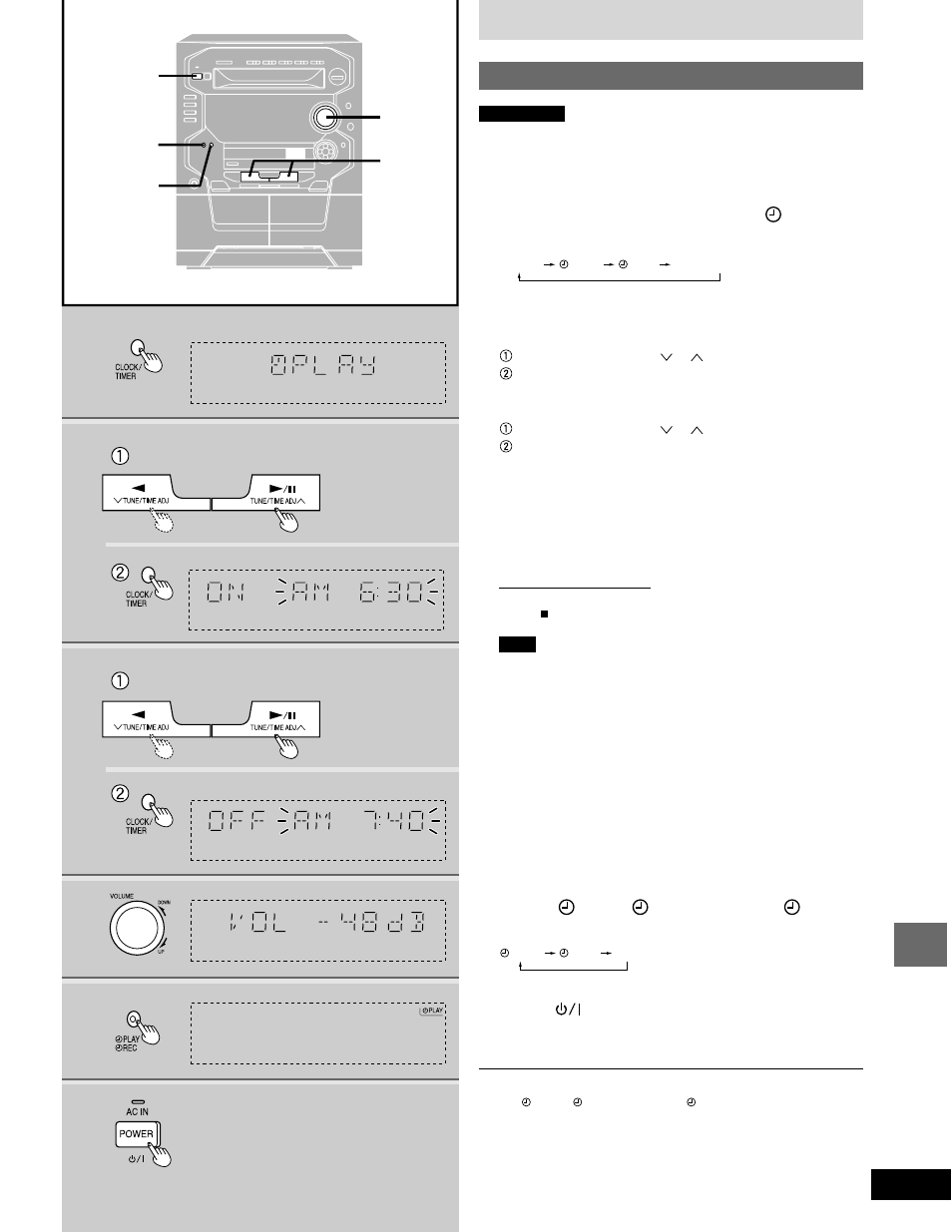 Using the timer | Panasonic SC-AK58 User Manual | Page 31 / 40