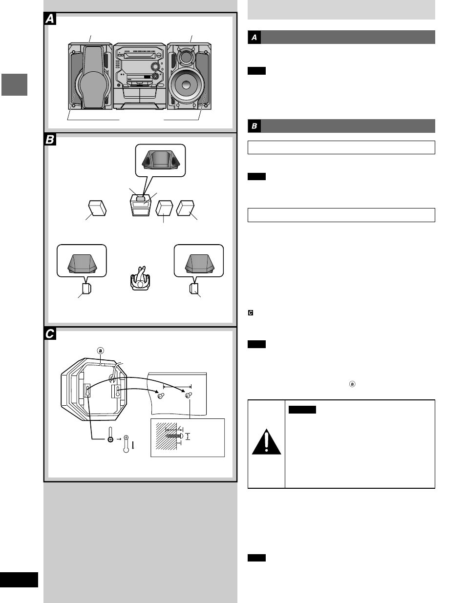 Placement of speakers, Placement of front speakers, Placement of center/surround speakers | Panasonic SC-AK58 User Manual | Page 6 / 40