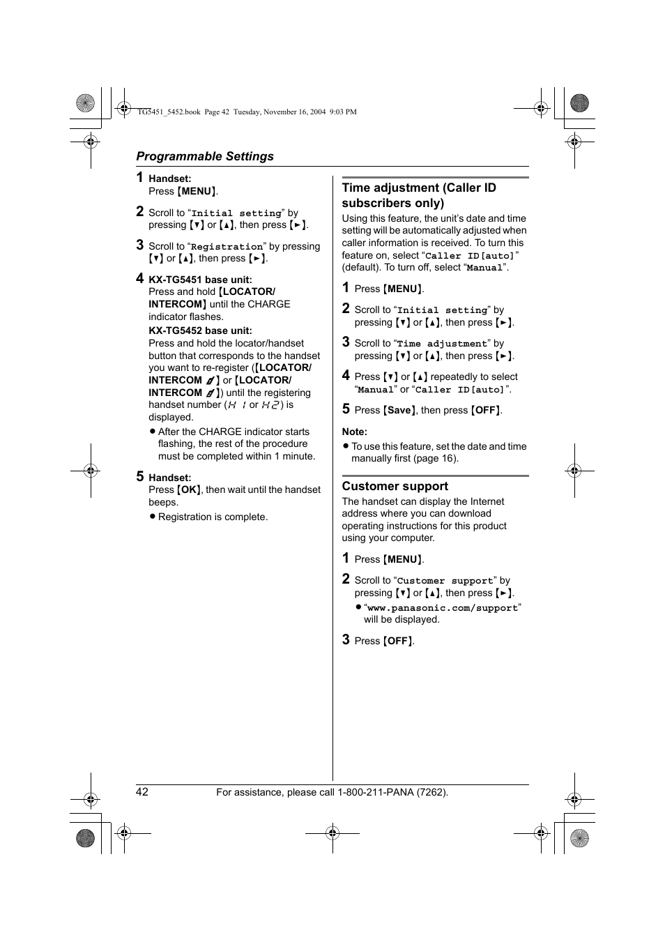 Panasonic KX-TG5451 User Manual | Page 42 / 76