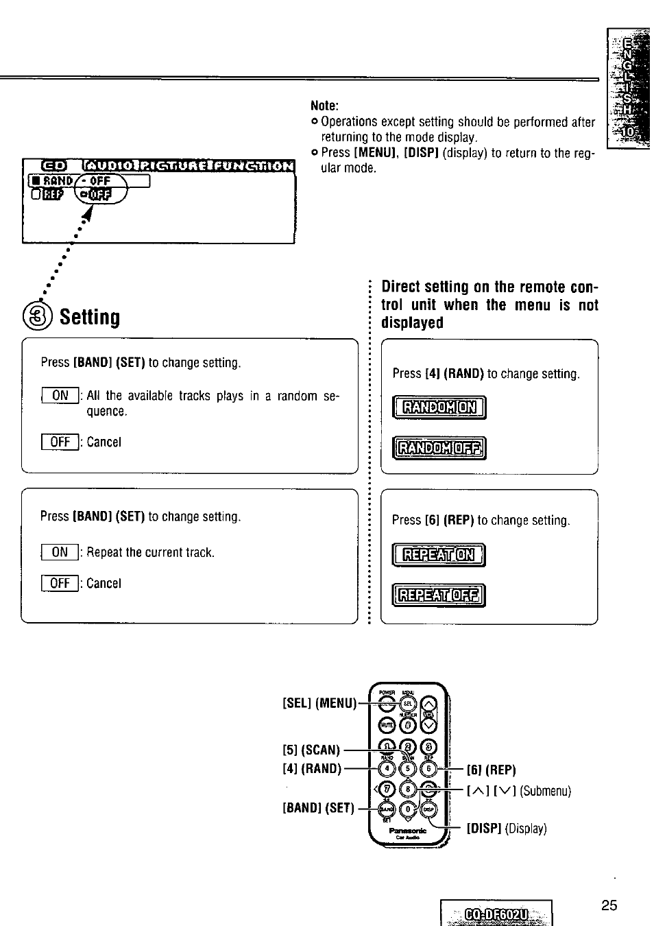 Panasonic CQ-DF602U User Manual | Page 25 / 124