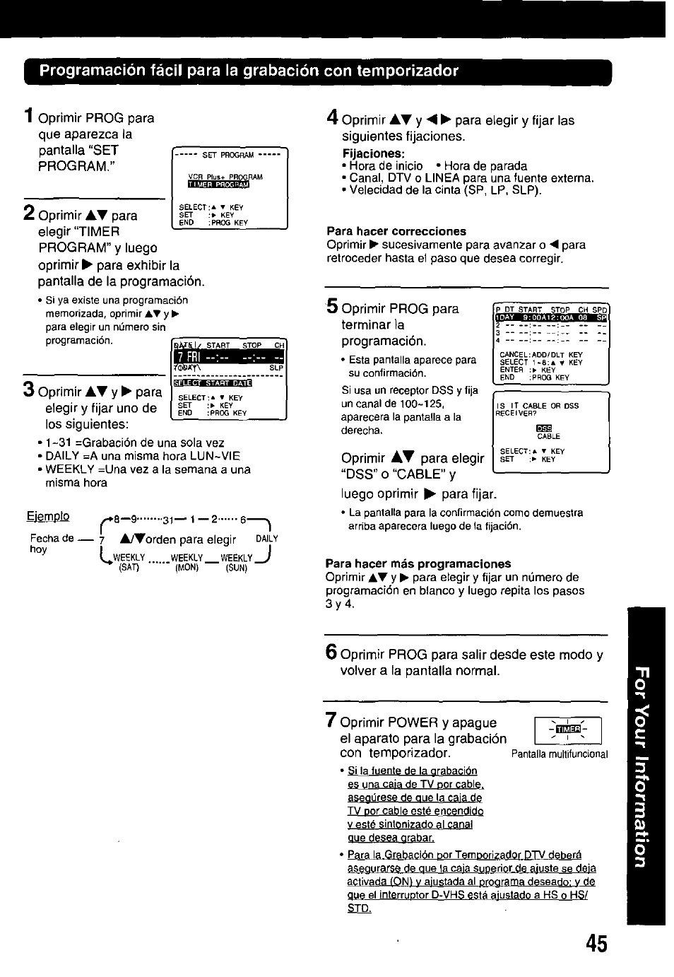 A/torden para elegir | Panasonic OMNIVISION PV-HD1000 User Manual | Page 46 / 49