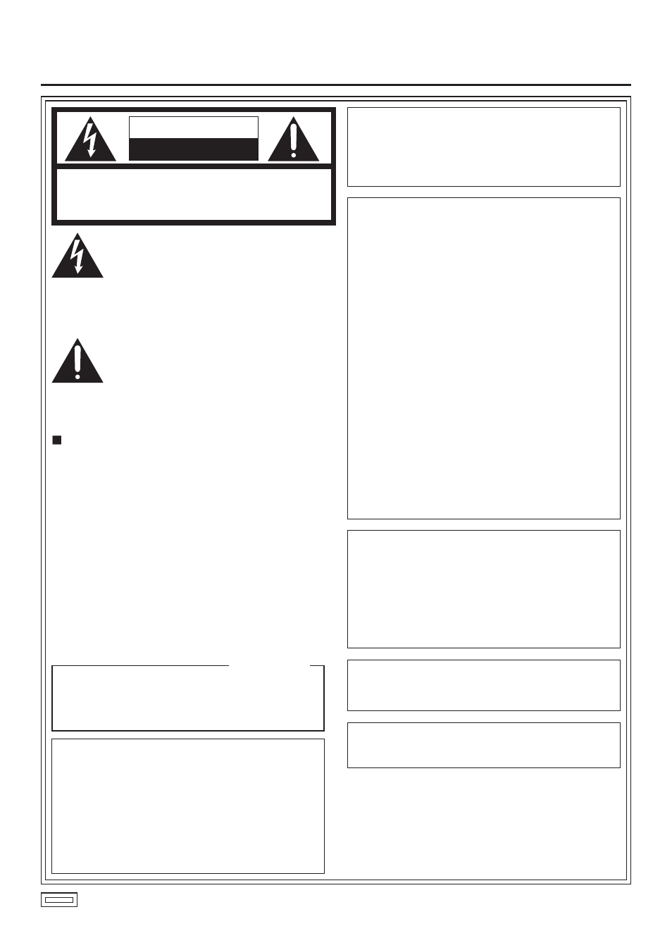 Safety precautions, Warning, Caution | Panasonic AV-HS400AN User Manual | Page 2 / 122