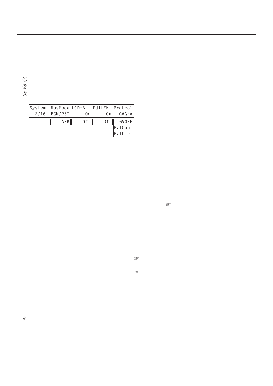 System settings, 6. other settings, 6-1. setting the lcd backlight | 6-2. setting editor enable, 6-3. setting the protocol | Panasonic AV-HS400AN User Manual | Page 89 / 122