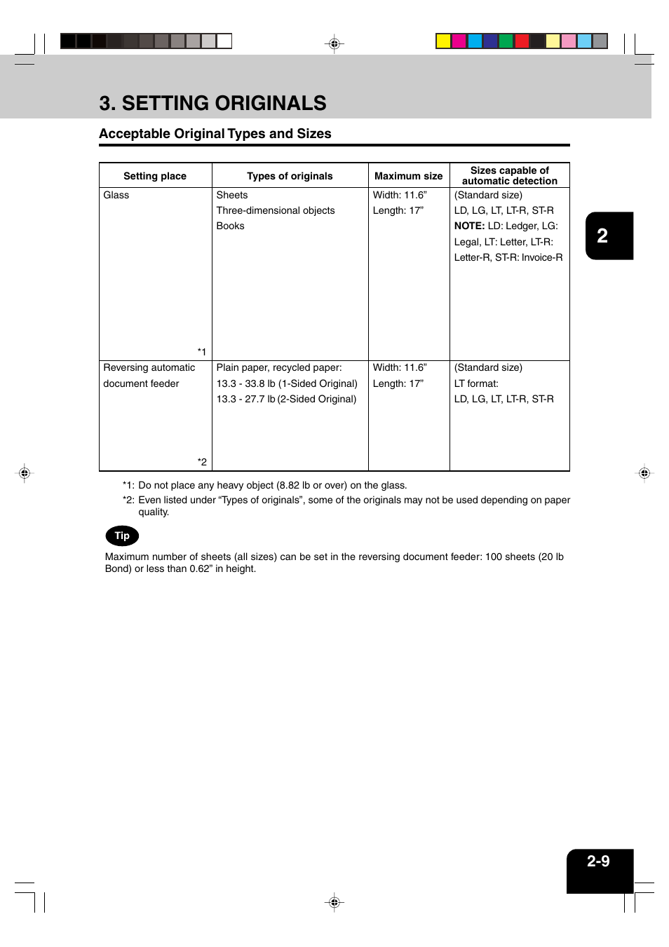 Setting originals | Panasonic DP-6530 User Manual | Page 33 / 172