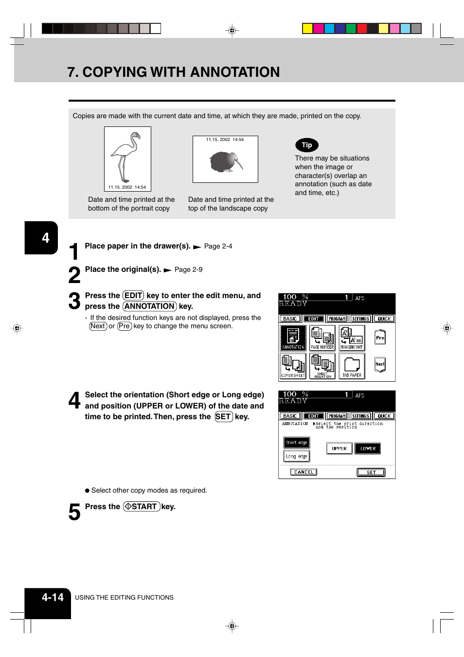 Copying with annotation | Panasonic DP-6530 User Manual | Page 70 / 172