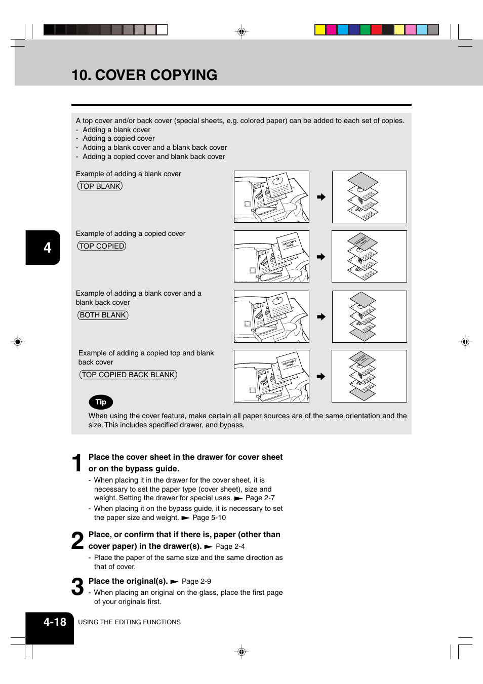 Cover copying | Panasonic DP-6530 User Manual | Page 74 / 172