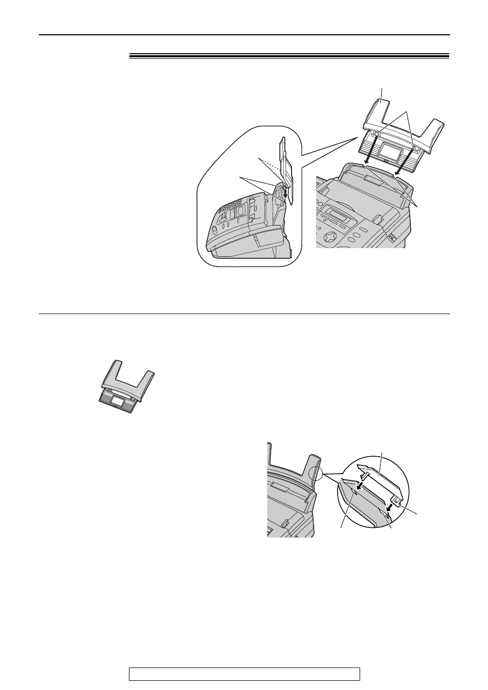 Setup, Paper tray | Panasonic KX-FP155 User Manual | Page 12 / 88