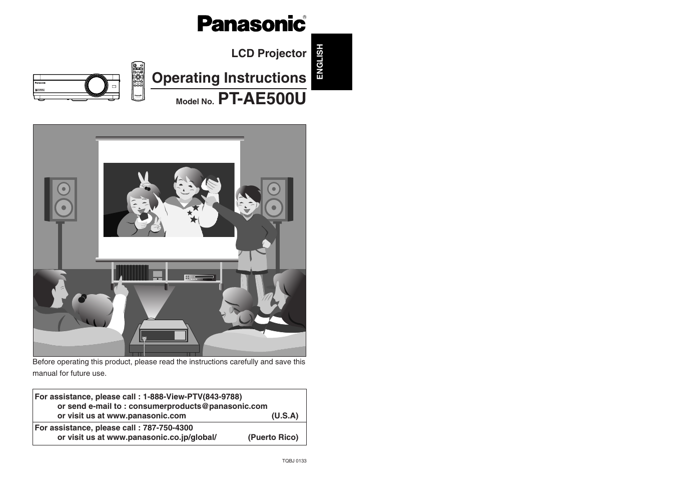 Panasonic PT-AE500U User Manual | 30 pages