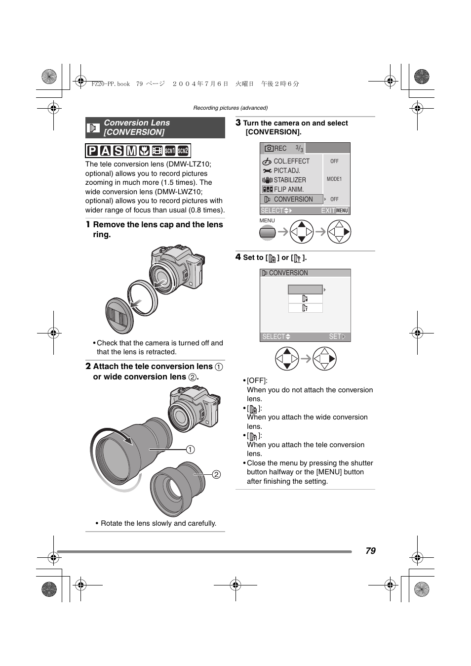 Panasonic DMC-FZ20PP User Manual | Page 79 / 128