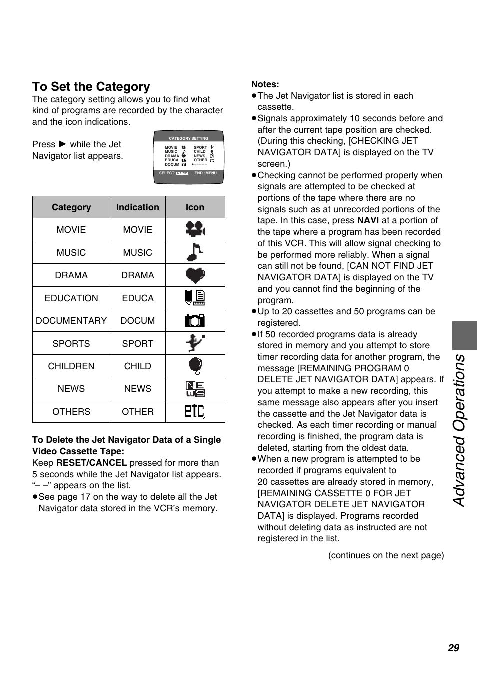 Advanced operations | Panasonic AG-1350P User Manual | Page 29 / 40