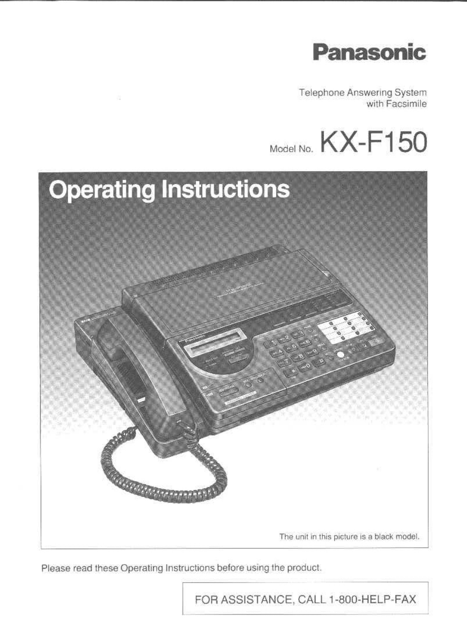 Panasonic KXF150 User Manual | 132 pages