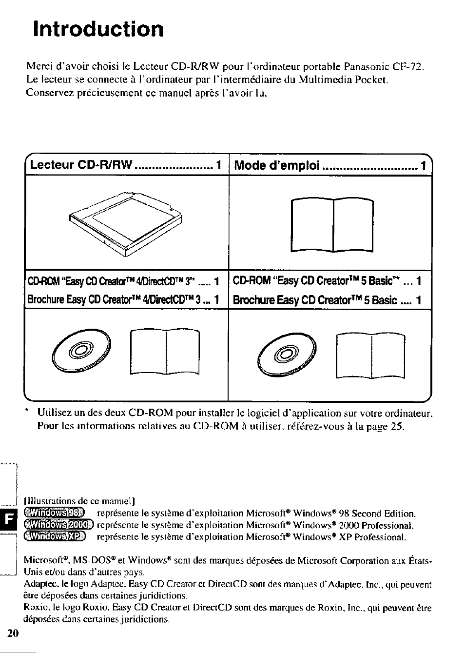 Introduction | Panasonic CF-VCW722 User Manual | Page 20 / 28