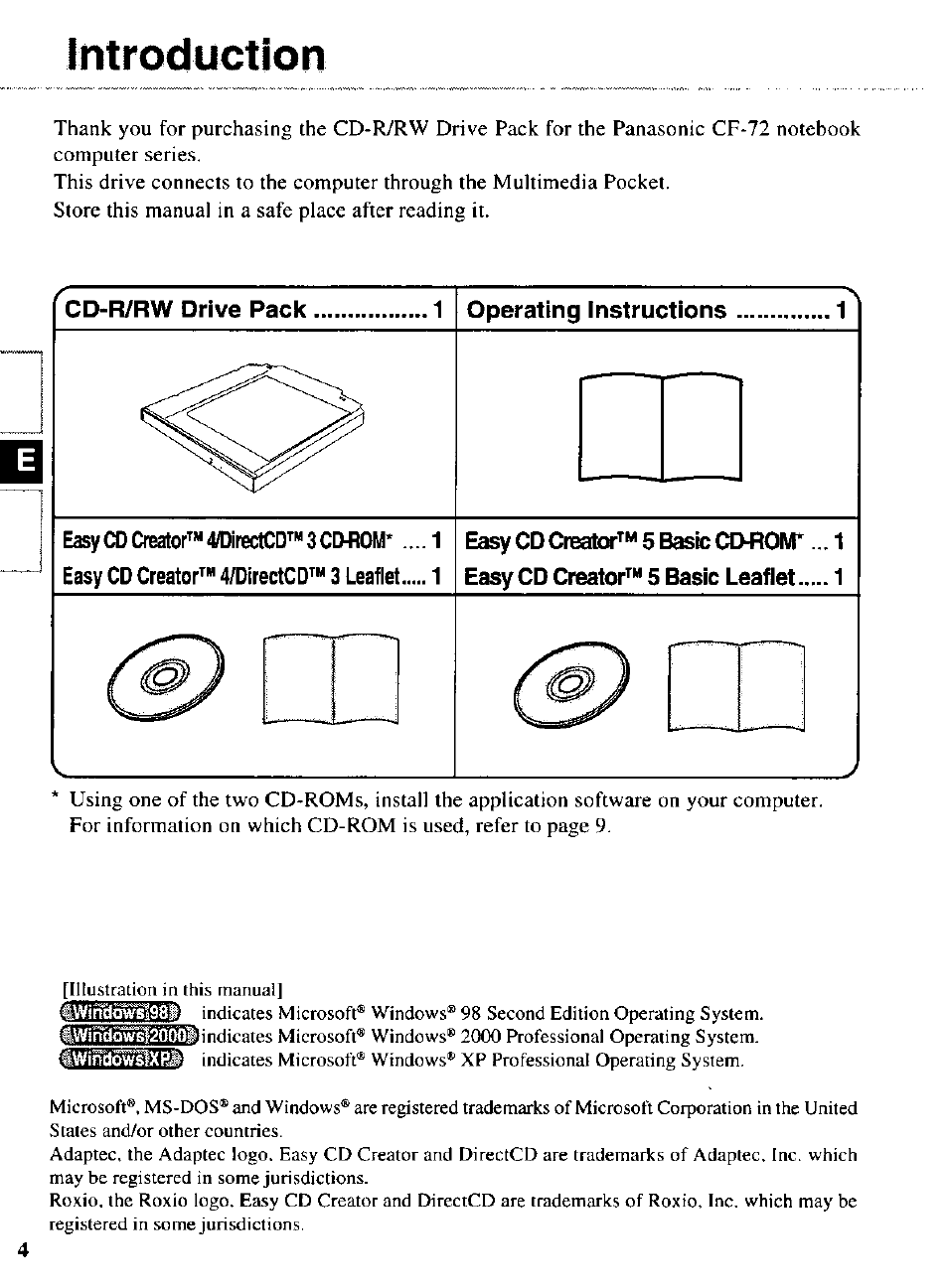 Introduction | Panasonic CF-VCW722 User Manual | Page 4 / 28