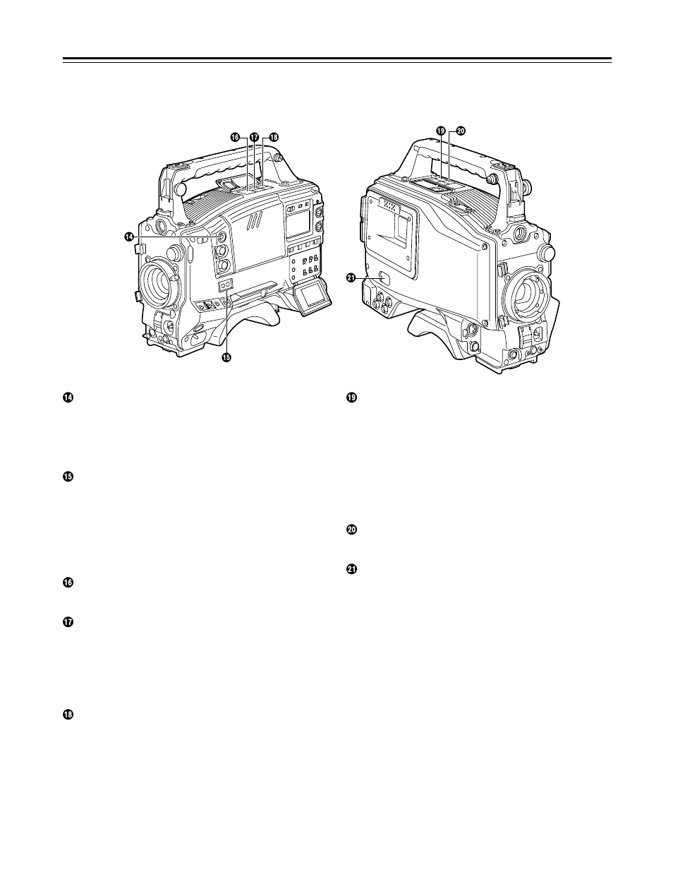 Parts and their functions | Panasonic AJ-HDC27V User Manual | Page 17 / 118