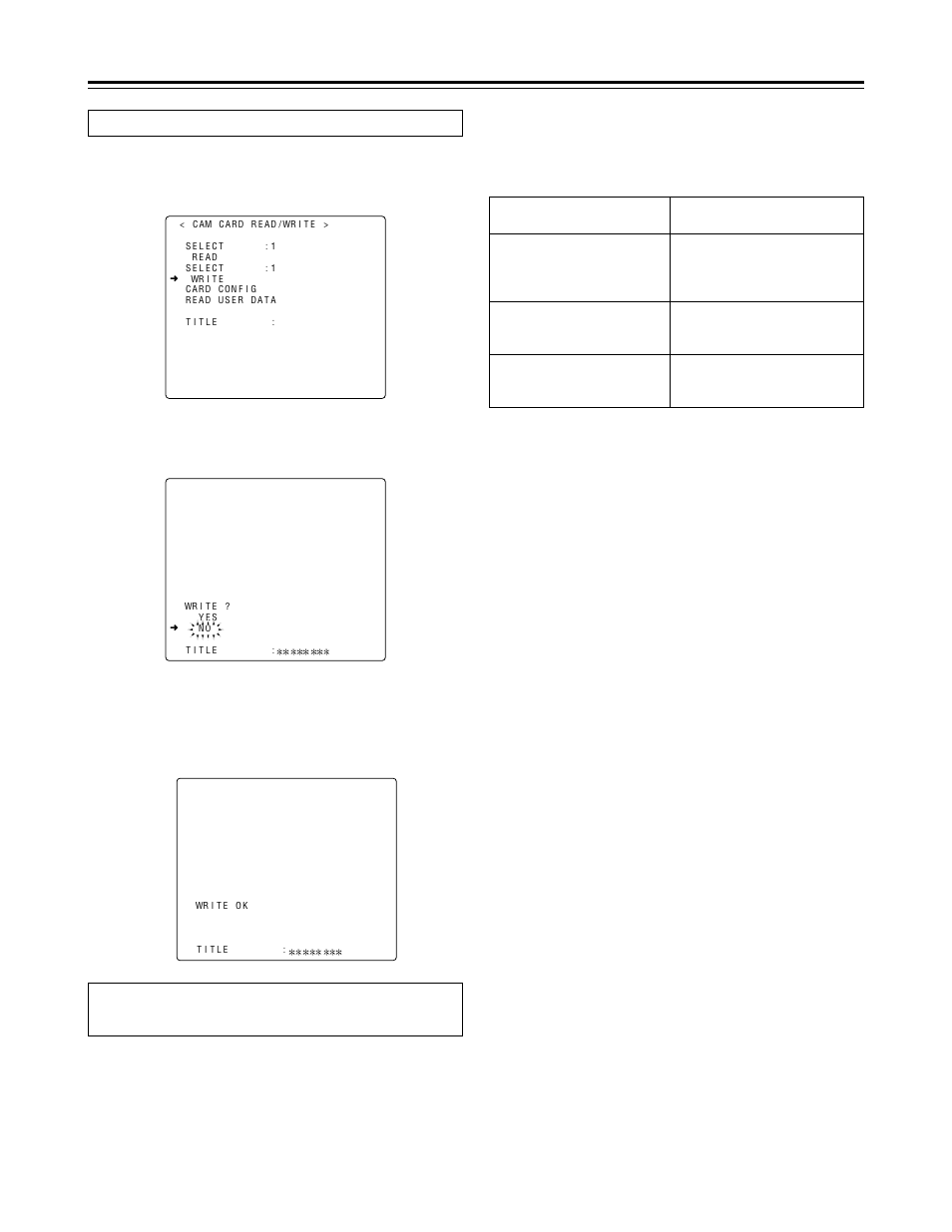 Setup card operations | Panasonic AJ-HDC27V User Manual | Page 64 / 118