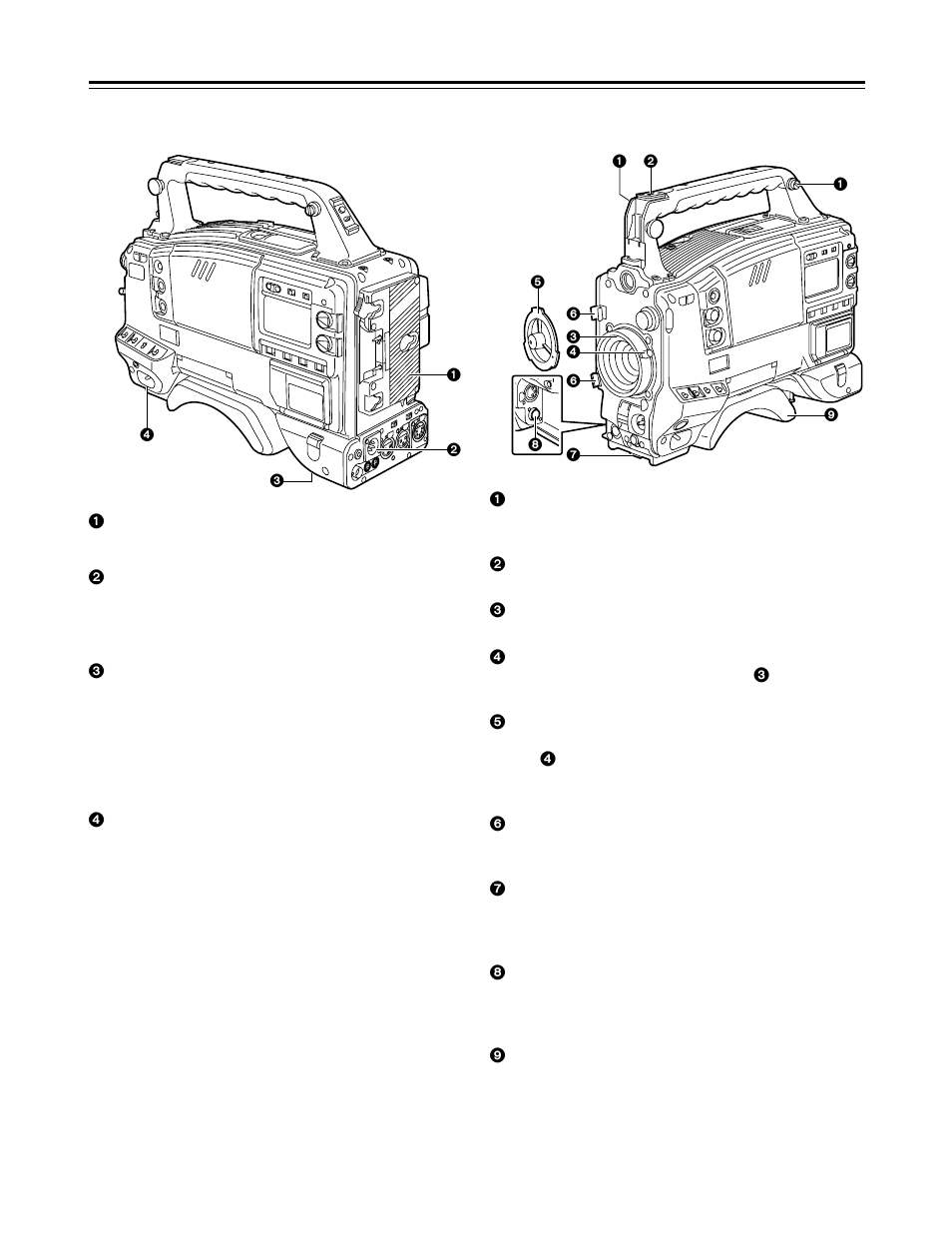 Parts and their functions | Panasonic AJ-HDC27V User Manual | Page 9 / 118