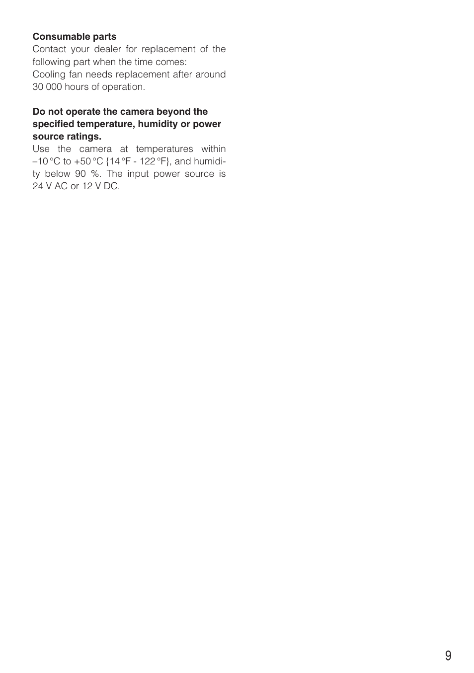 Panasonic WV-CW484 User Manual | Page 9 / 50