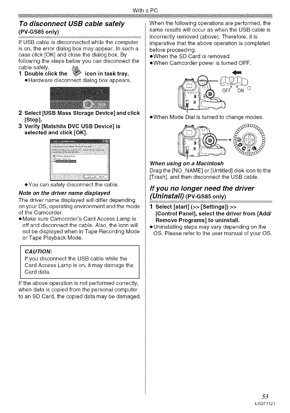 Csxn | Panasonic PV-GS80 User Manual | Page 53 / 81