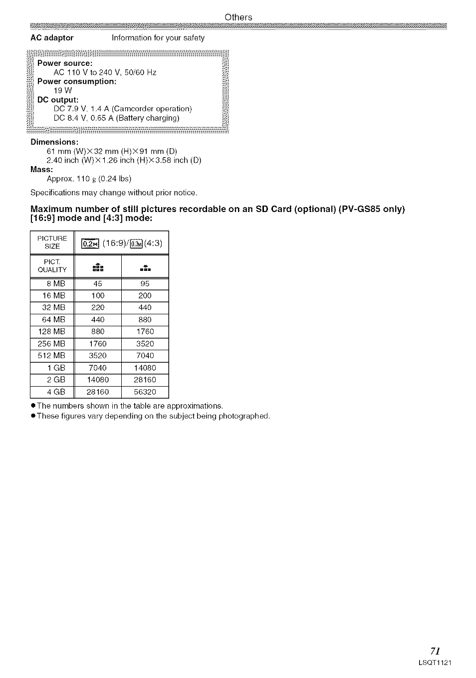 Panasonic PV-GS80 User Manual | Page 71 / 81